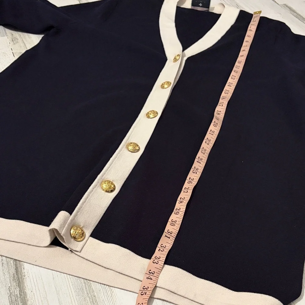 Tuckernuck Navy and Cream Cardigan Size XXL - Picture 9 of 11